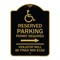 Signmission Modern Isa Connecticut Reserved Parking Permit Required Violators Fin Alum, 18" x 24", BG-1824-23872 A-DES-BG-1824-23872 - alternate 1